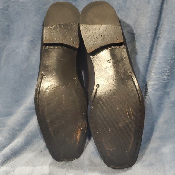 Neiman Marcus brown and black suede leather loafer